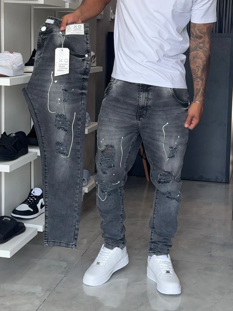 Calça Jogador Cinza Brow Jeans